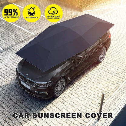 Auvent Carport d'été Anti-UV Parapluie à commande sans fil - 2