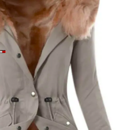 Manteau décontracté en coton à col en fourrure matelassé pour femmes