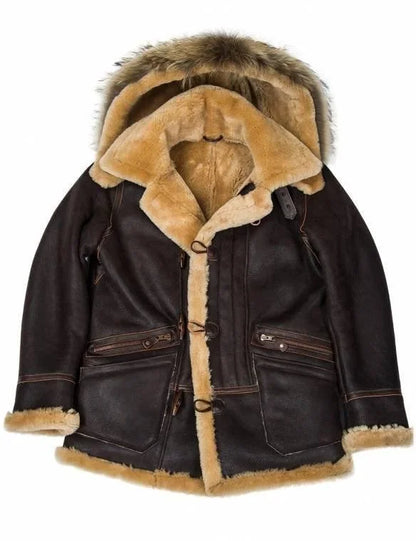 Blouson Parka Pilote en Peau de Mouton