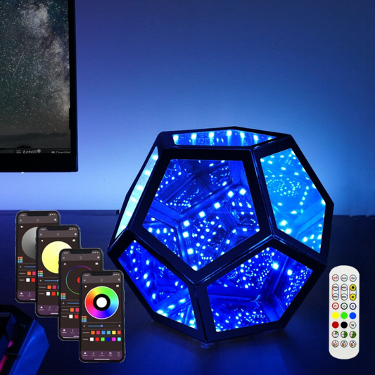 Lampe magique LED InfinityGlow avec télécommande