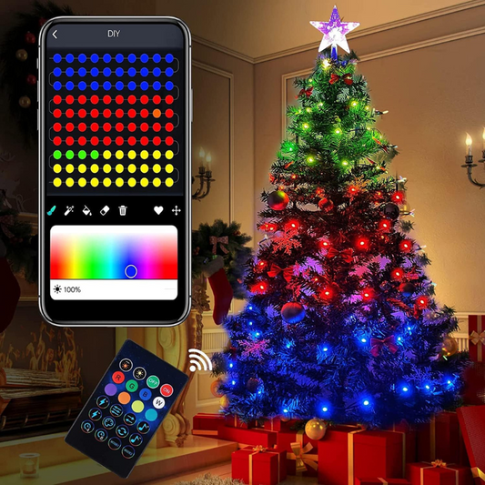 Guirlandes Lumineuses LED Intelligentes pour Sapin de Noël